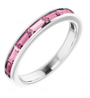 14K White Pink Tourmaline Ring