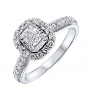 Gems One 14Kt White Gold Diamond(1Ctw) Ring