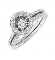 Gems One 14KT White Gold & Diamond Rhythm Of Love Fashion Ring  - 1/2 ctw