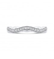 Shah Luxury 14K White Gold Round Diamond Wedding Band