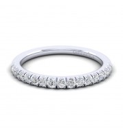 Gabriel & Co. 14k White Gold Contemporary Anniversary Wedding Band