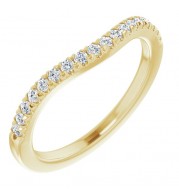 14K Yellow 1/4 CTW Diamond French-Set Matching Band