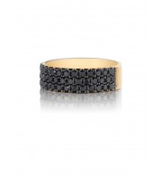 Henri Daussi 7mm Men's Wedding Band MB7-3 18k Gold Yellow 2.00 Ctw.