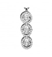 Gems One 14KT White Gold & Diamond Rhythm Of Love Neckwear Pendant  - 2 ctw