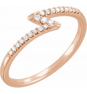 14K Rose 1/8 CTW Diamond Stackable Ring