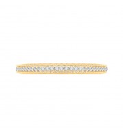 Shah Luxury Round Diamond Half-Eternity Wedding Band In 14K Yellow Gold
