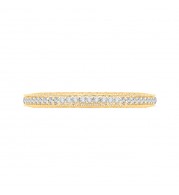 Shah Luxury Round Diamond Half-Eternity Wedding Band In 14K Yellow Gold