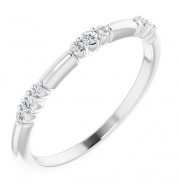 14K White 1/10 CTW Diamond Stackable Ring