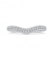 Shah Luxury Round Half-Eternity Diamond Wedding Band In 14K White Gold