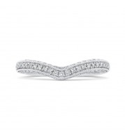 Shah Luxury Round Half-Eternity Diamond Wedding Band In 14K White Gold