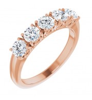 14K Rose 1 CTW Diamond Anniversary Band