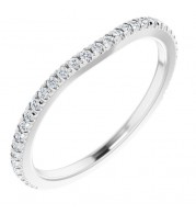 14K White 1/6 CTW Diamond Matching Band