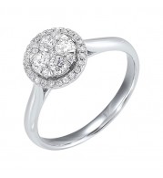 Gems One 14Kt White Gold Diamond (1/2Ctw) Ring