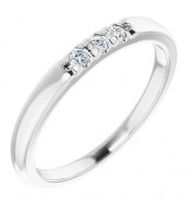 14K White .09 CTW Diamond French-Set Anniversary Band