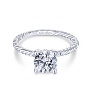 Gabriel & Co. 14k White Gold Hampton Solitaire Engagement Ring