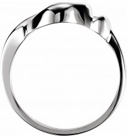 14K White Freeform Ring
