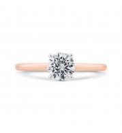 Shah Luxury 14K Two-Tone Gold Diamond Engagement Ring (Semi-Mount)