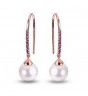Imperial Pearl 14k Rose Gold Freshwater Pearl Earring