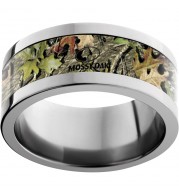 Titanium Flat Band with Mossy Oak Obsession Inlay