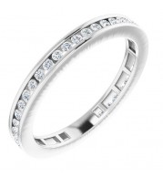 14K White 3/8 CTW Diamond Stackable Ring