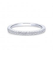 Gabriel & Co. 14k White Gold Contemporary Anniversary Wedding Band