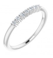 14K White 1/8 CTW Diamond Anniversary Band