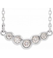 14K White  1/8 CTW Diamond 18 Necklace