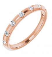 14K Rose 1/4 CTW Diamond Anniversary Band