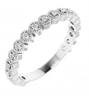 14K White 1/8 CTW Diamond Anniversary Band