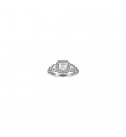 True Romance 14k White Gold 0.91ct Diamond Vintage Style Semi Mount Engagement Ring