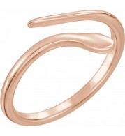14K Rose Snake Ring