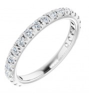 Platinum 5/8 CTW Diamond French-Set Anniversary Band