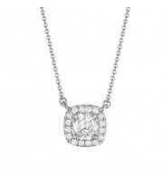 Henri Daussi 18k White Gold Diamond Pendant