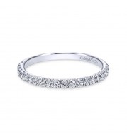 Gabriel & Co. 14k White Gold Contemporary Anniversary Wedding Band