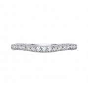 Shah Luxury 14K White Gold Round Diamond Half-Eternity Wedding Band