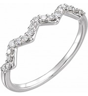 14K White 1/5 CTW Diamond Stackable Ring