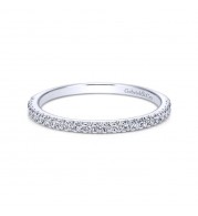 Gabriel & Co. 14k White Gold Contemporary Anniversary Wedding Band