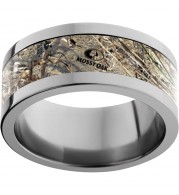 Titanium Flat Band with Mossy Oak Duck Blind Inlay