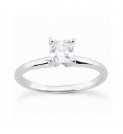 14k White Gold Semi-Mount Solitaire Engagement Ring