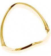 14K Yellow V Ring