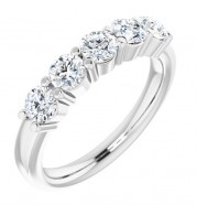 14K White 1/3 CTW Diamond Anniversary Band