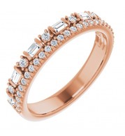 14K Rose 1/2 CTW Diamond Anniversary Band