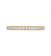 Shah Luxury Round Diamond Eternity Wedding Band In 14K Yellow Gold