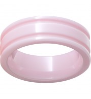 Pink Diamond CeramicFlat Ring with Rounded Edges