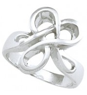 14K White Freeform Ring