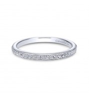 Gabriel & Co. 14k White Gold Contemporary Anniversary Wedding Band