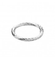 Stuller Sterling Silver Hinged Bangle 7" Bracelet