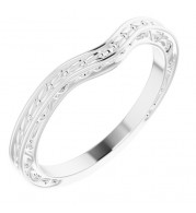 14K White Matching Band