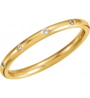 14K Yellow 1/10 CTW Diamond Eternity Band