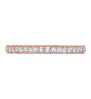 Shah Luxury 14K Rose Gold Round Diamond Eternity Wedding Band